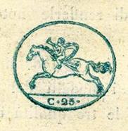 sos sardinia 25c cavallini from letter sheet  1819