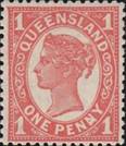 sos queensland 113  1897 -- as imperf proof and on enlarged metal die