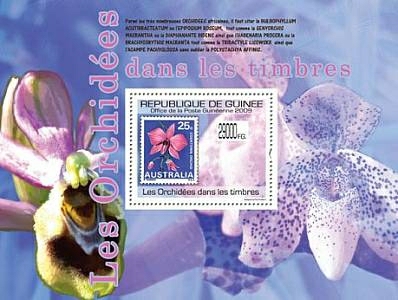 guinea orchids on stamps 2009 ss 1