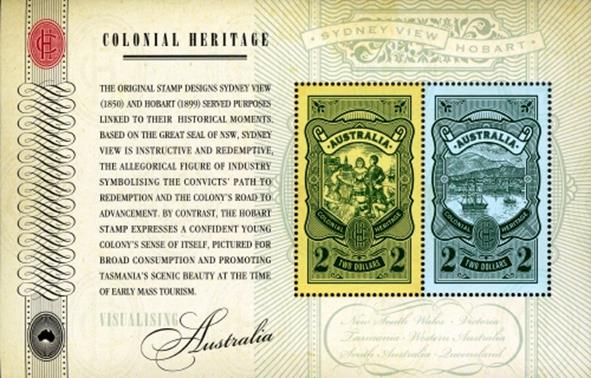 Colonial Heritage Visualising Australia - Set of stamps