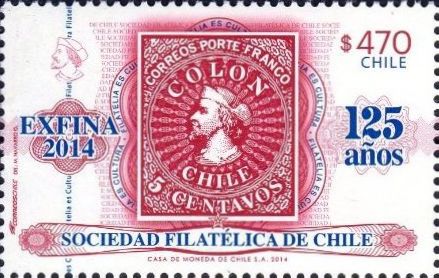 [The 125th Anniversary of the Philatelic Society of Chile, type CFZ]