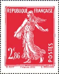[The 100th Anniversary of the Semeuse Cam&eacute;e Stamp, type S40]