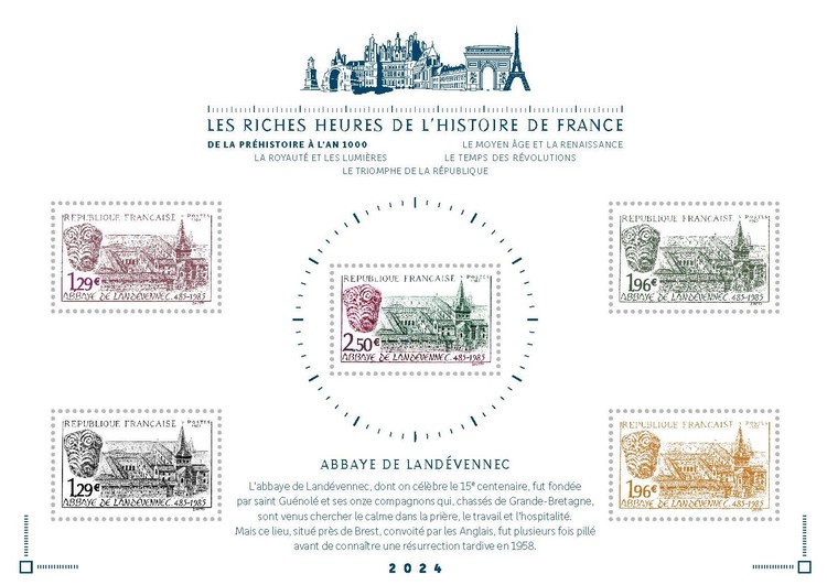[Philatelic Treasures - The Rich Hours of French History - Abbaye de Landevennec, type ]