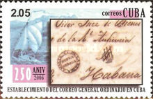 [The 250th Anniversary of the Establishment of Cuban Postal Service, type HFZ]