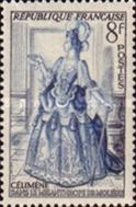 2022 - Timbre Affiche France Vue de Paris 1950 avec 4 timbres type 1000F PA 