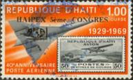 [Airmail - International Stamp Exhibition "HAIPEX '72" - Haiti - Issues of 1971 Overprinted "HAIPEX 5eme. CONGRESS" and Emblem - Aviation, type PB4]