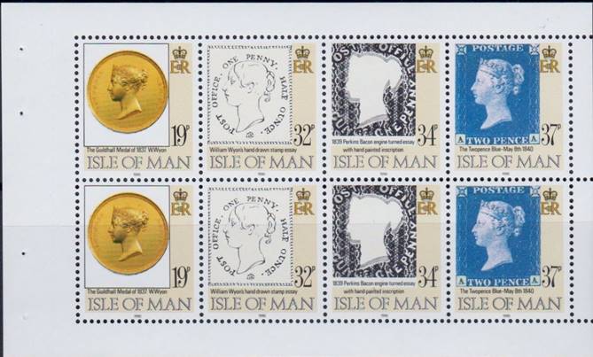 Isle of Man - Penny Black stamp anniversary, 1990.