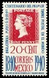 1940 mexico 20+ cent rød