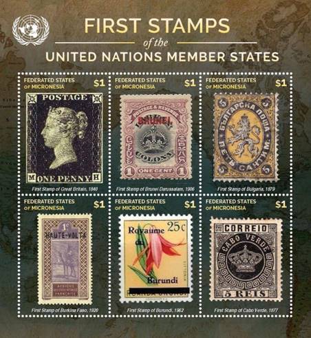 [First Postage Stamps of the United Nations Member States, Scrivi ]