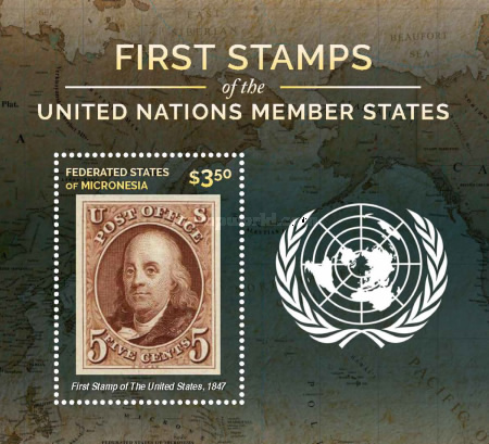 [First Postage Stamps of the United Nations Member States, Scrivi ]