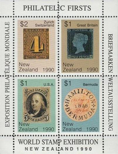 new zealand non-postal ss n. z. 1990 exhibition philatelic firsts 2