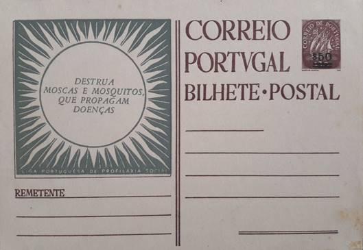 portugal            imprinted postal card-- revalued