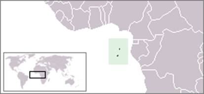 Location of São Tomé and Príncipe