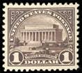 Prices of US Stamp Scott Cat. 573: US$5.00 1923 Freedom Statue Perf 11